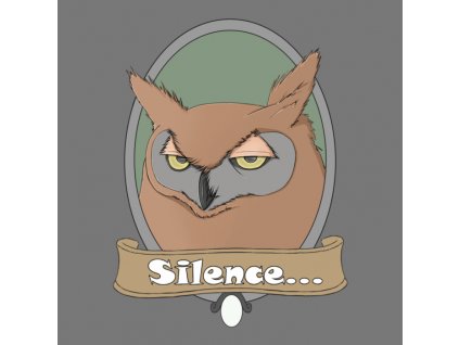 18976 silence owl herni tricko