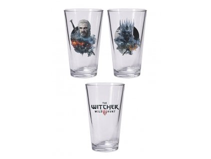 The Witcher 3 Wild Hunt pintové sklenice Geralt & Eredin
