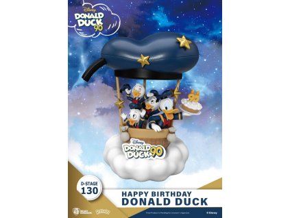 99864 disney d stage pvc diorama donald duck 90th happy birthday 14 cm