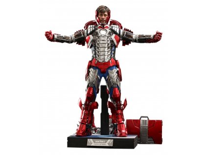 100229 iron man 2 movie masterpiece action figure 1 6 tony stark mark v suit up version deluxe 31 cm