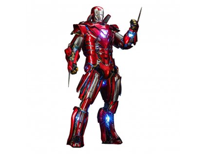 100325 iron man 3 movie masterpiece action figure 1 6 silver centurion armor suit up version 32 cm