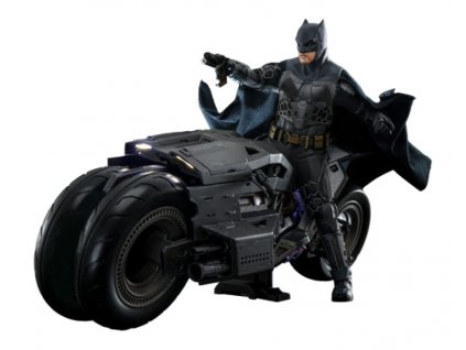 100133 the flash movie masterpiece action figure wih vehicle 1 6 batman batcycle set 30 cm