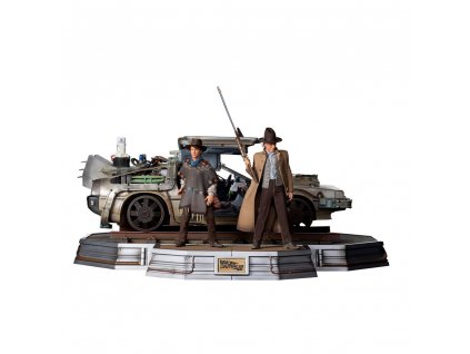 103208 back to the future iii art scale statues 1 10 full set deluxe 57 cm