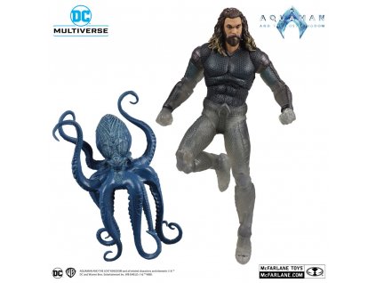 105071 aquaman and the lost kingdom dc multiverse action figure aquaman stealth suit with topo gold label 18 cm