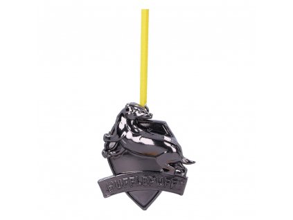 104027 harry potter hanging tree ornament hufflepuff crest silver 6 cm