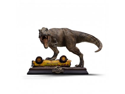 104684 jurassic park icons statue t rex attack 15 cm