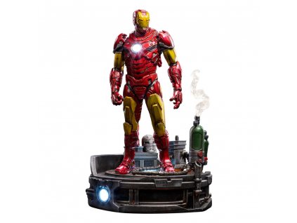 103544 marvel deluxe art scale statue 1 10 iron man unleashed 23 cm
