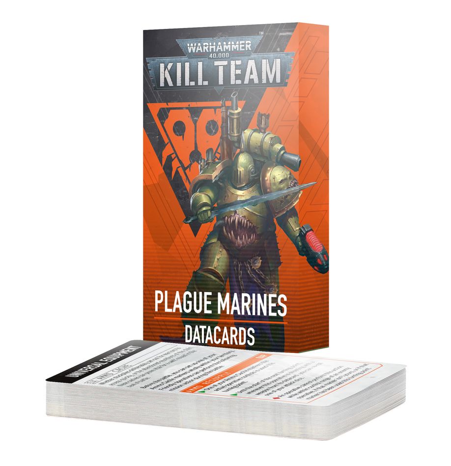 Games Workshop Warhammer 40,000 - doplněk - Kill Team: Plague Marines Datacards 2024 (EN)