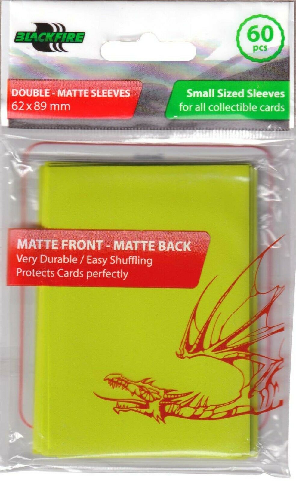 Blackfire Small Sleeves - Double-Matte Lime Green (60 Obalů)