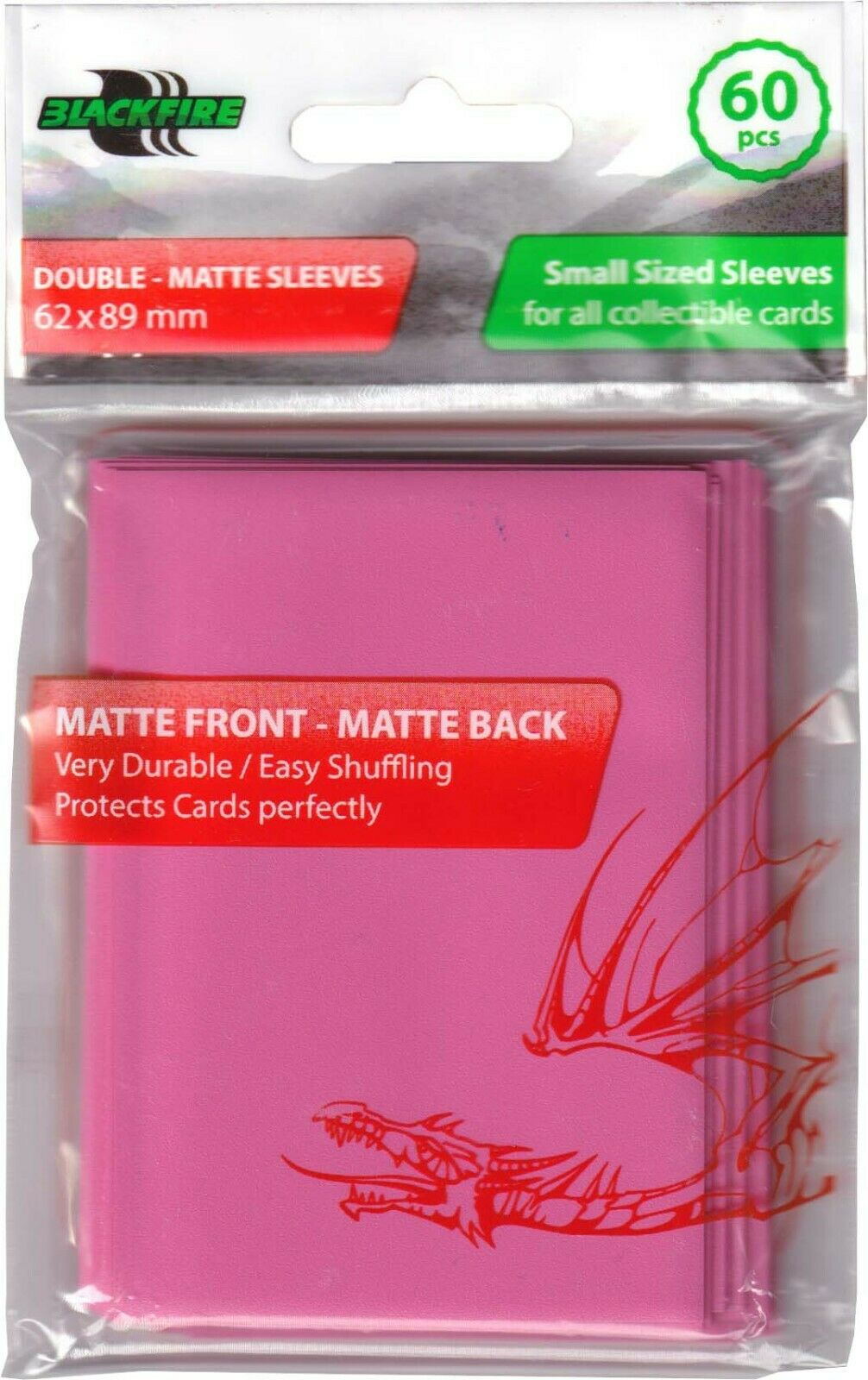 Blackfire Small Sleeves - Double-Matte Pink (60 Obalů)