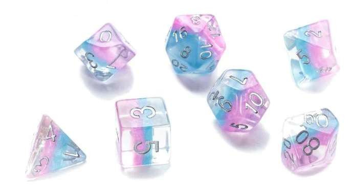 Gate Keeper Games Eclipse Dice Cotton Candy - kostky - Sada 7 kostek