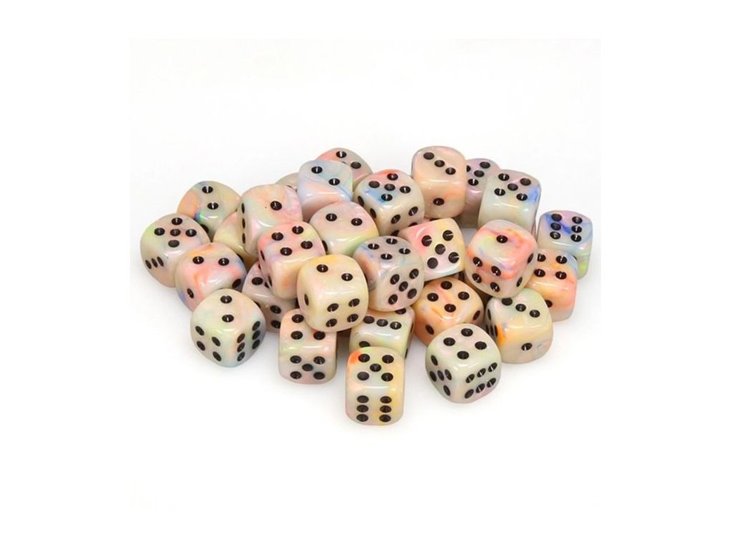 Chessex - kostky - Festive Circus/Black 16mm (1 ks)