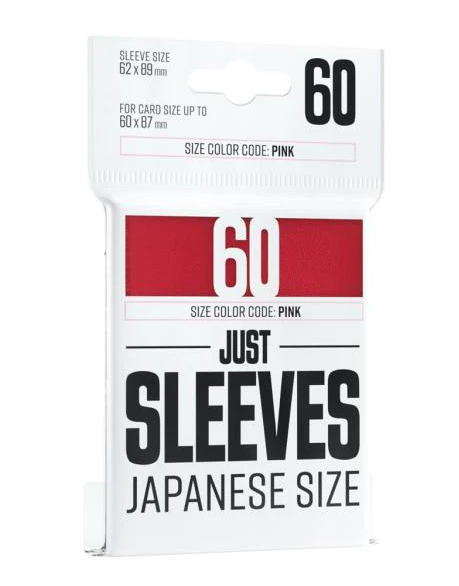 Gamegenic Just Sleeves - Japanese Size Red (60 obalů)