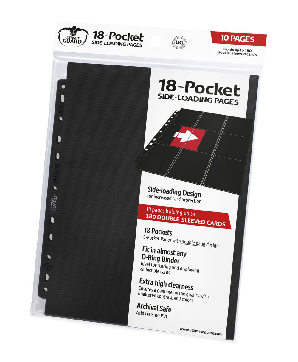 Ultimate Guard - 18-Pocket Side-Loading Pages (černé) - set 10 ks