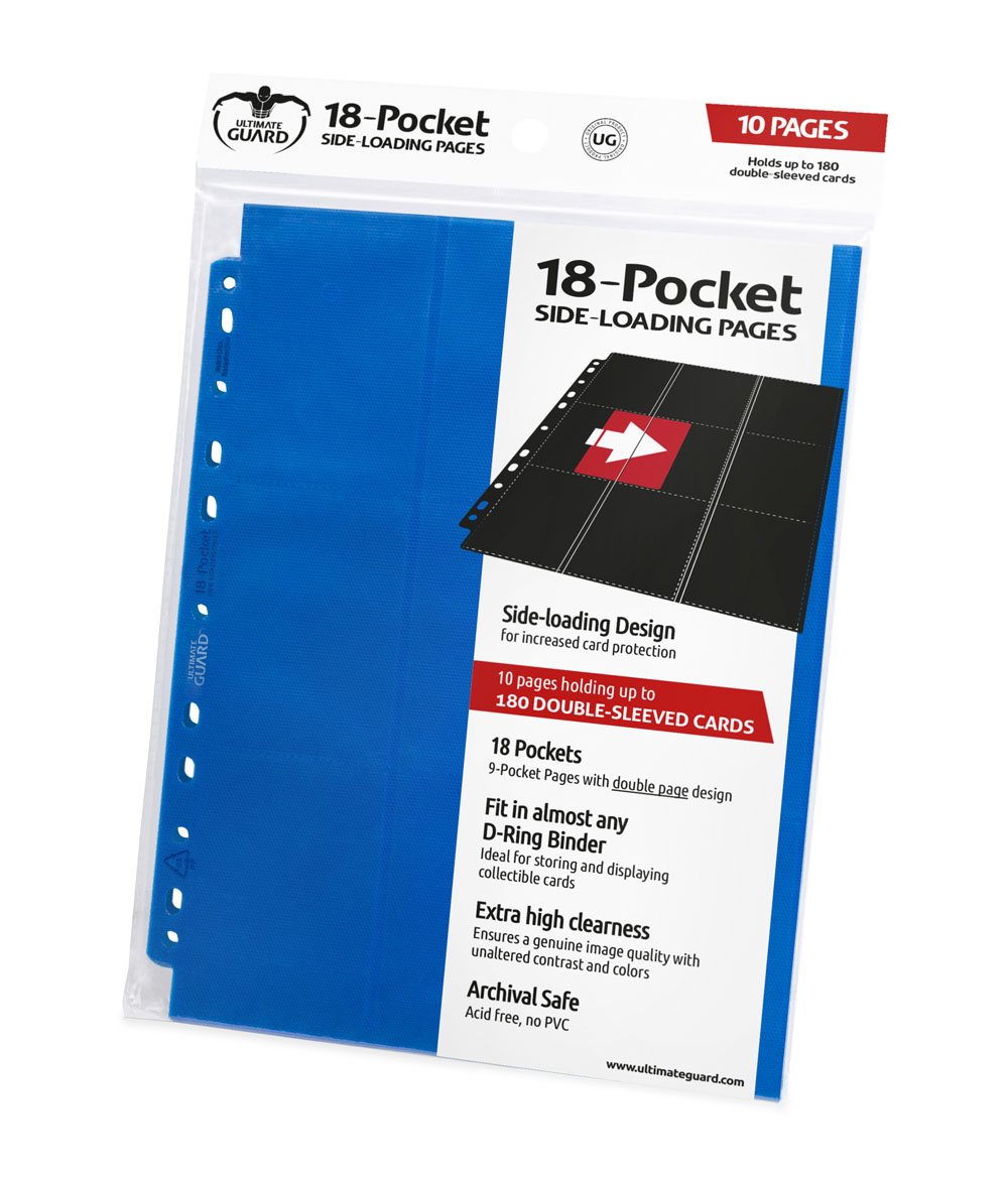 Ultimate Guard - 18-Pocket Side-Loading Pages (modré) - set 10 ks