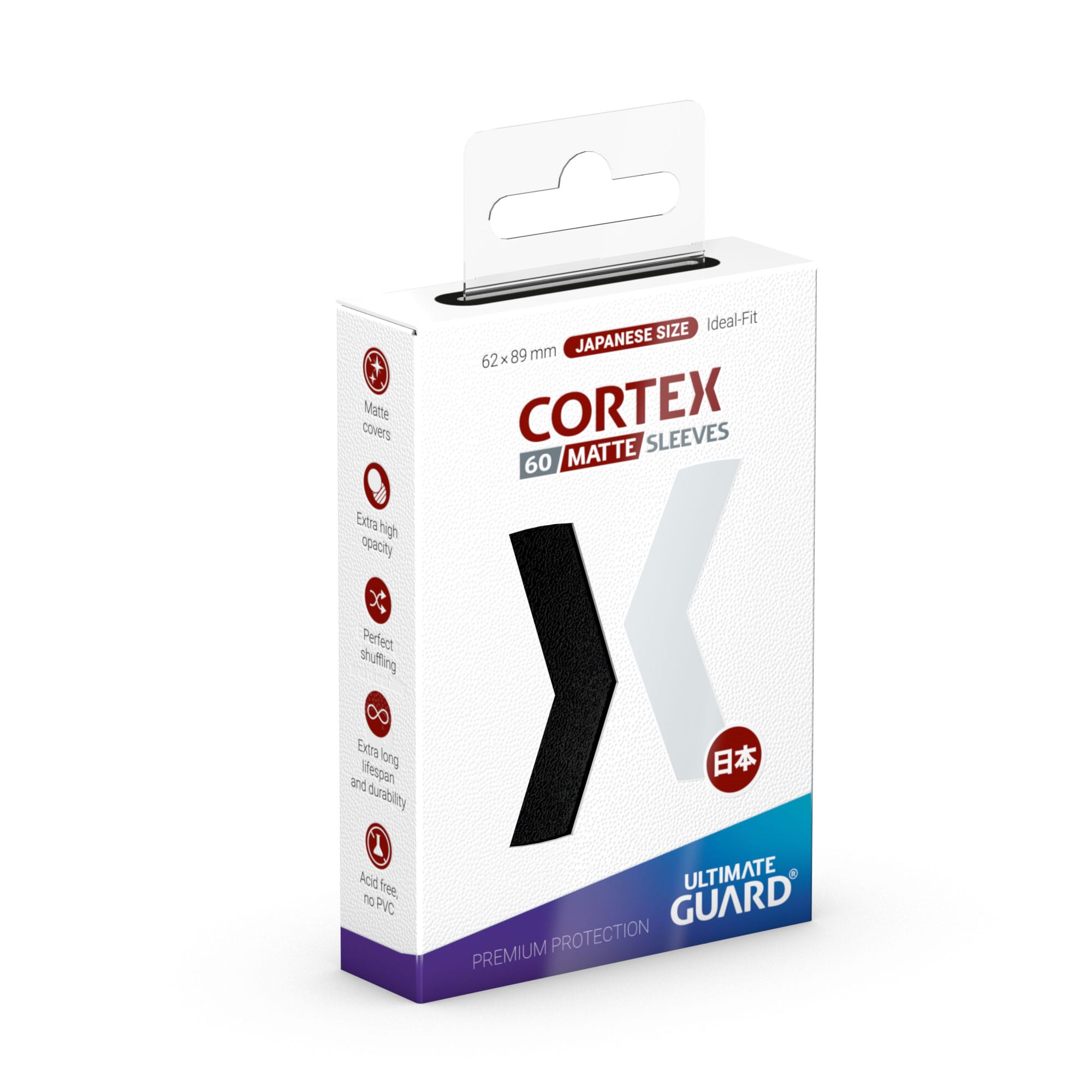 Ultimate Guard - obaly na karty - Cortex Sleeves Japanese Size Matte Black (60)