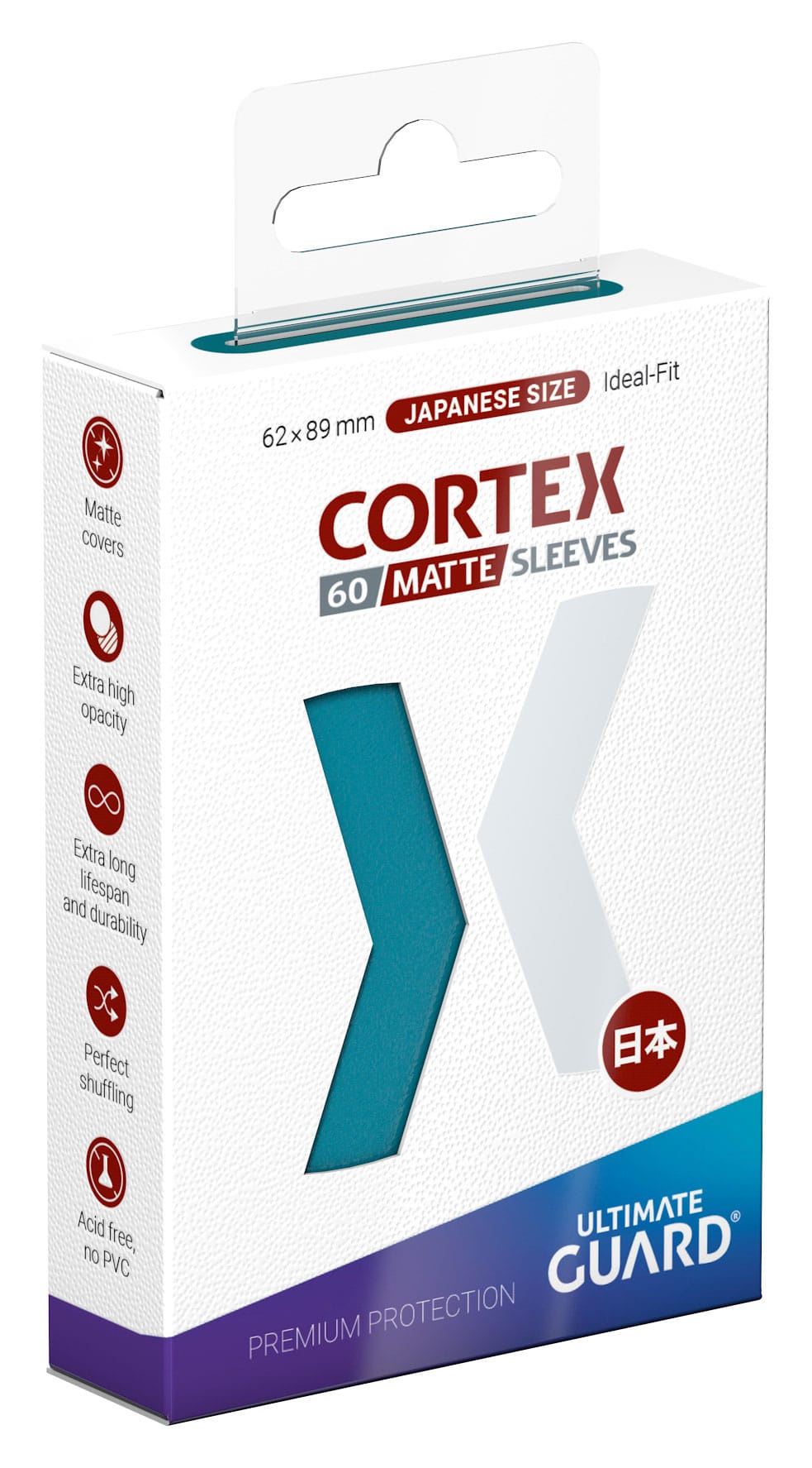 Ultimate Guard Cortex Sleeves Matte Japanese Size (60) - Petrol