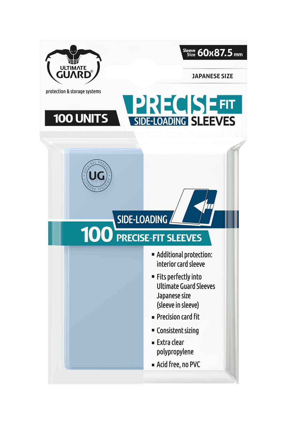 Ultimate Guard - Precise-Fit Japanese Size Side-Loading Obaly (100 ks) - Transparent