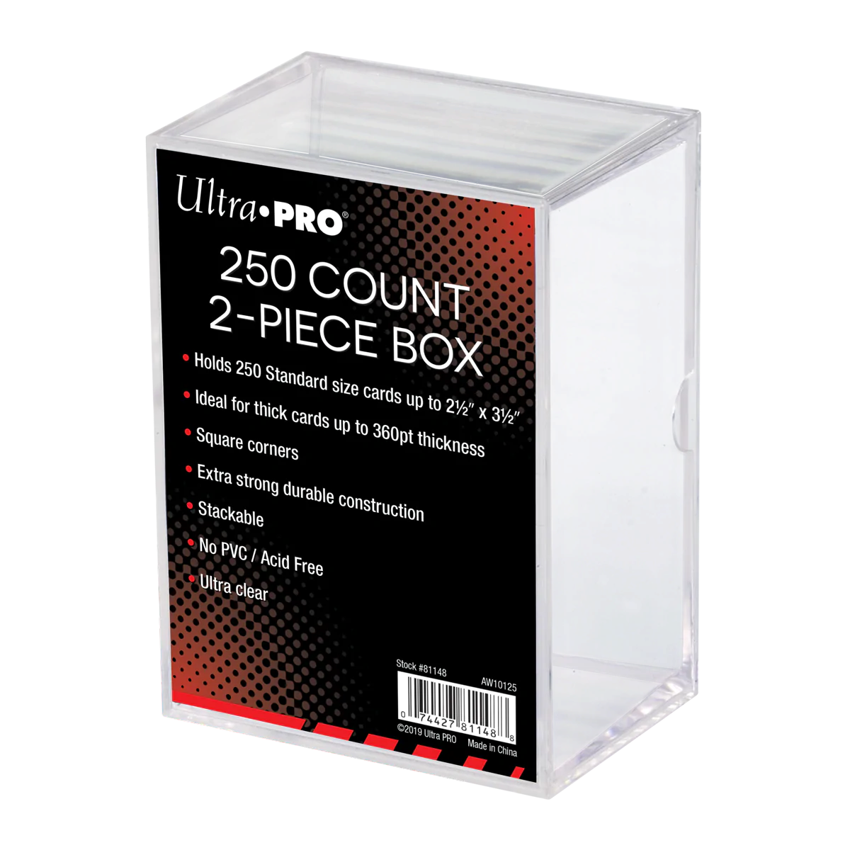 Ultra Pro - krabička na karty - 2-Piece Clear 250 Card Storage Box