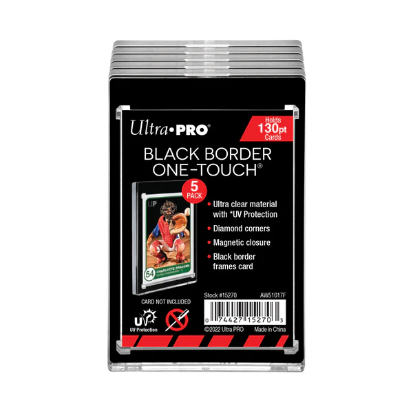 Ultra Pro - pouzdro na karty - 130PT Black Border UV ONE-TOUCH Magnetic Holder (5 ks)