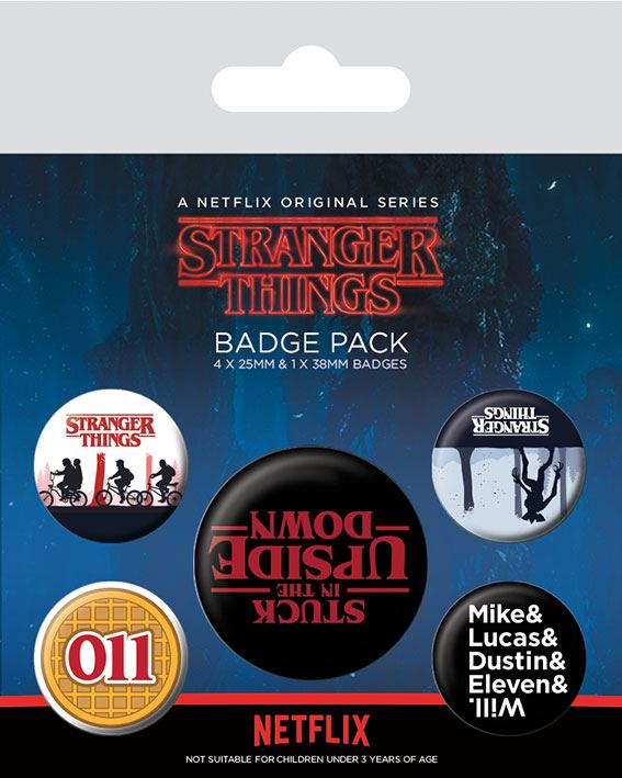 Pyramid International Stranger Things - sada placek - Upside Down (5 ks)