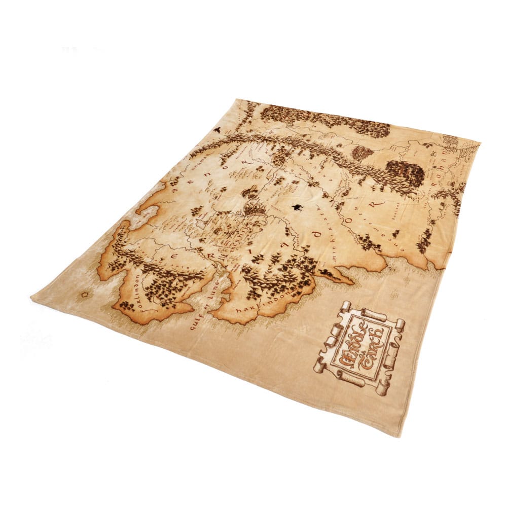 Nerdy by Nature The Lord of the Rings příjemná deka Middleearth Map 180 x 200 cm