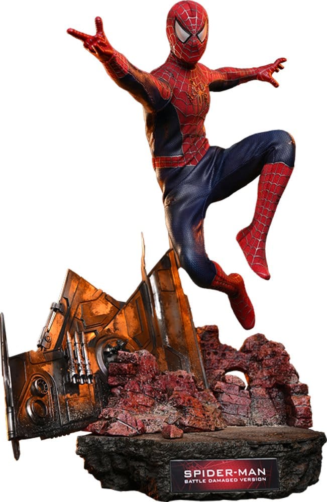 Hot Toys Spider-Man Movie Masterpiece akční figurka 1/6 Spider-Man (Battle Damaged Version) 30 cm