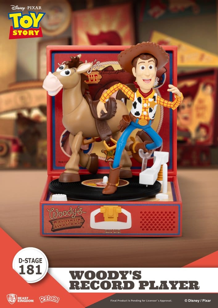 Beast Kingdom Toys Toy Story Record Player Series PVC figurka Woody's Record Player 13 cm