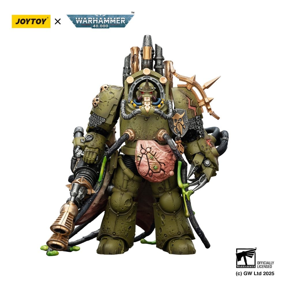 Joy Toy (CN) Warhammer 40,000 akční figurka Death Guard Lord of Virulence with Power Fist and Twin Plague Spewer 14 cm