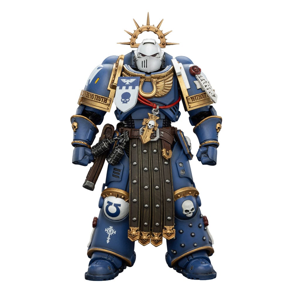 Joy Toy (CN) Warhammer 40,000 akční figurka Ultramarines Torvald with Power Sword, Stormshield and Bolt Pistol 13 cm