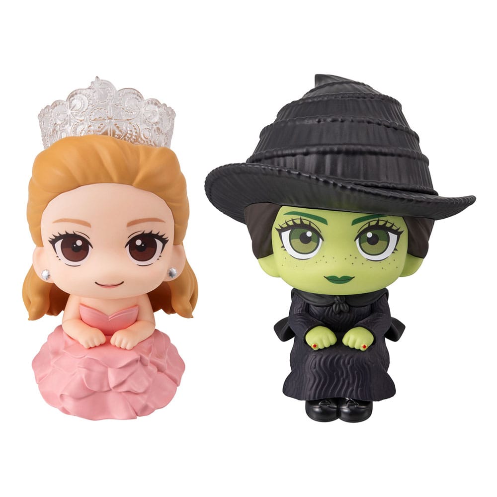 Megahouse Wicked Look Up PVC sošky Elphaba & Glinda (with gift) 11 cm