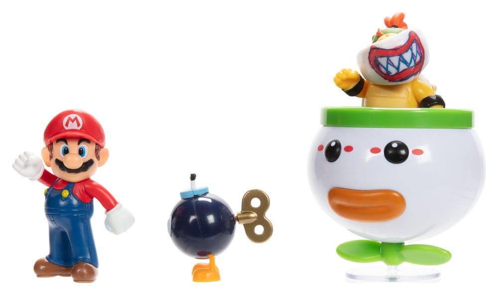 Jakks Pacific World of Nintendo Mini figurky 2-Pack Mario and Bowser Jr. Clown Car 6 cm
