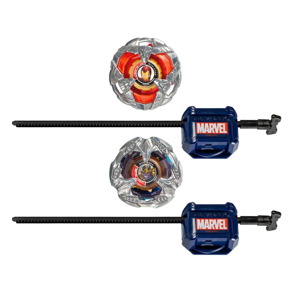 Hasbro Beyblade X Marvel Collab Iron Man 4-80B vs. Thanos 4-60P