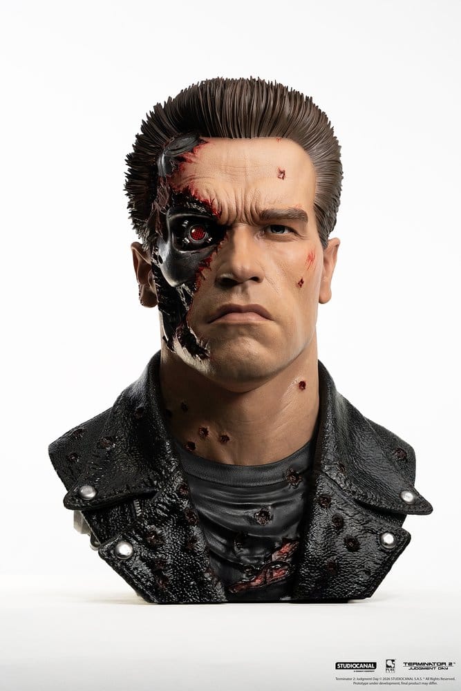 Pure Arts Terminator 2 Replika 1/1 T-800 Model 101 Battle Damaged Art Mask 47 cm