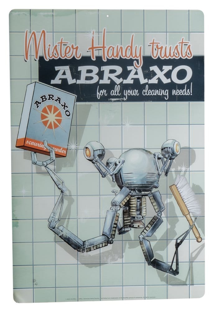 Trick Or Treat Studios Fallout plechový nápis Mr. Handy