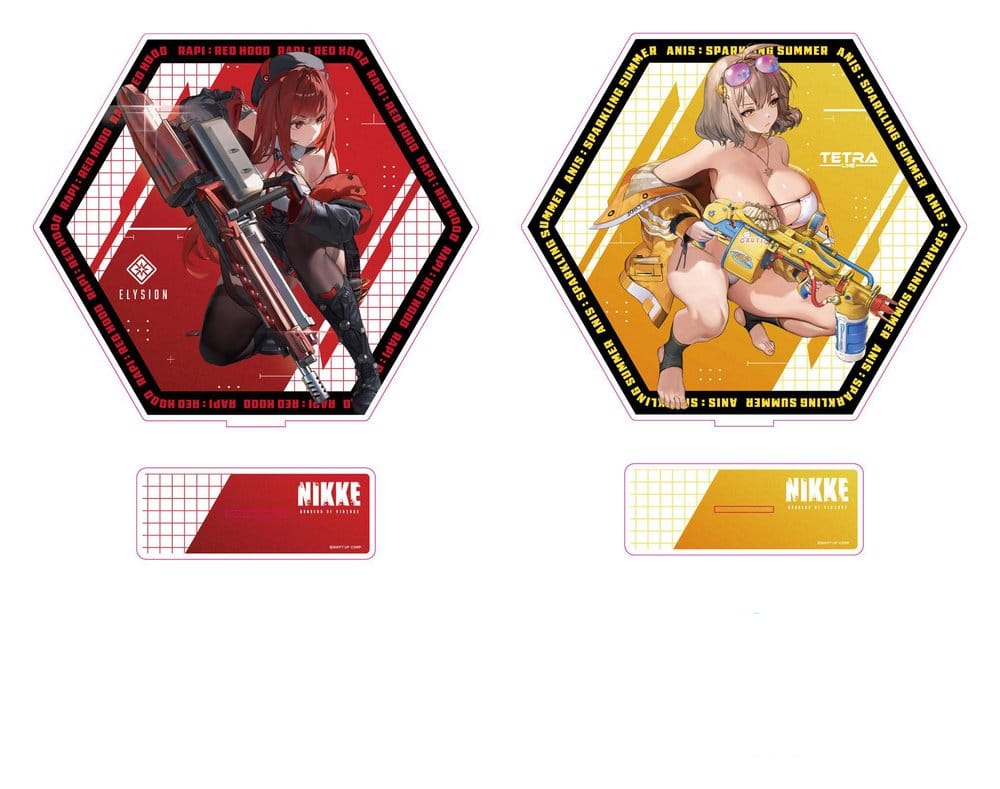 Sega Goddess of Victory: Nikke Acrylic Stand PtZ Double-Sided Rapi: Red Hood/ Anis: Sparkling Summer 25 cm
