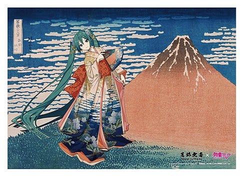 Presence CO., LTD. Katsushika Hokusai x Hatsune Miku Acrylic Panel Thirty-six Views of Mount Fuji Fine Wind, Clear Morning 30 cm