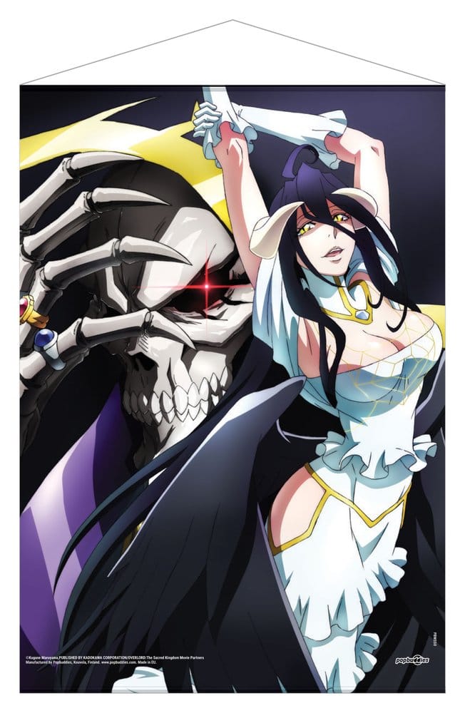 Popbuddies Overlord Wallscroll Ainz Ooal Gown & Albedo 50 x 70 cm