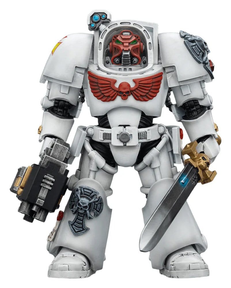 Joy Toy (CN) Warhammer 40,000 akční figurka White Scars Terminator 1 with Power Sword and Storm Bolter 14 cm
