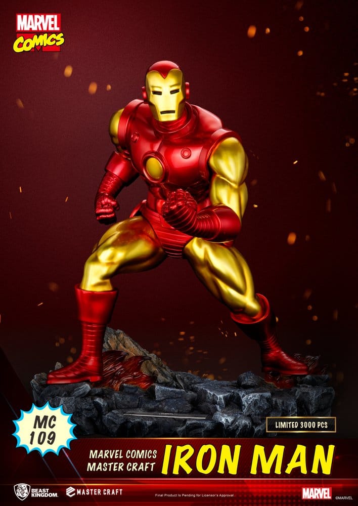 Beast Kingdom Toys Marvel Comics Master Craft soška Iron Man 29 cm