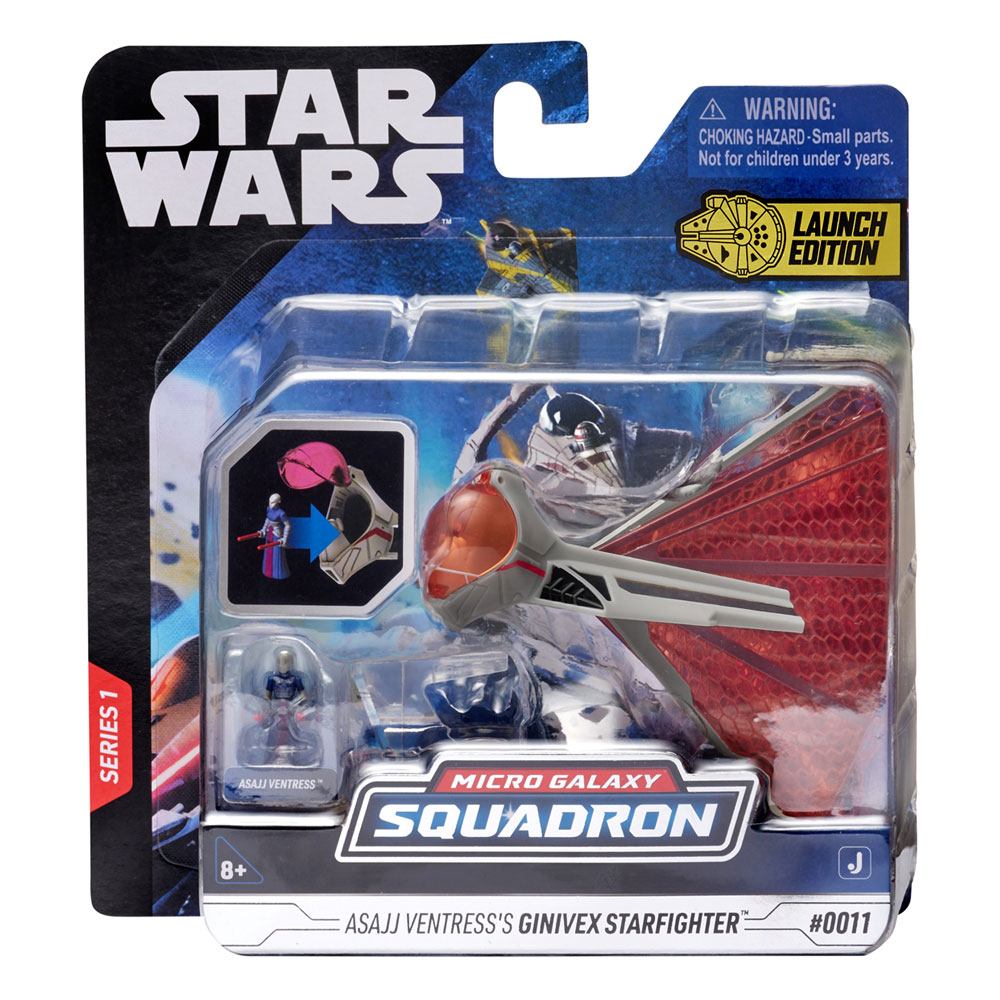 Jazwares Star Wars Micro Galaxy Squadron Vehicle s figurkou Ginivex-Class Starfighter 7,5 cm