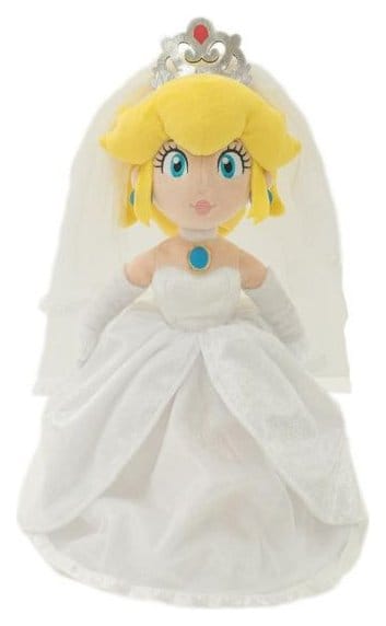 Sanei Super Mario plyšák Princess Peach Wedding 40 cm