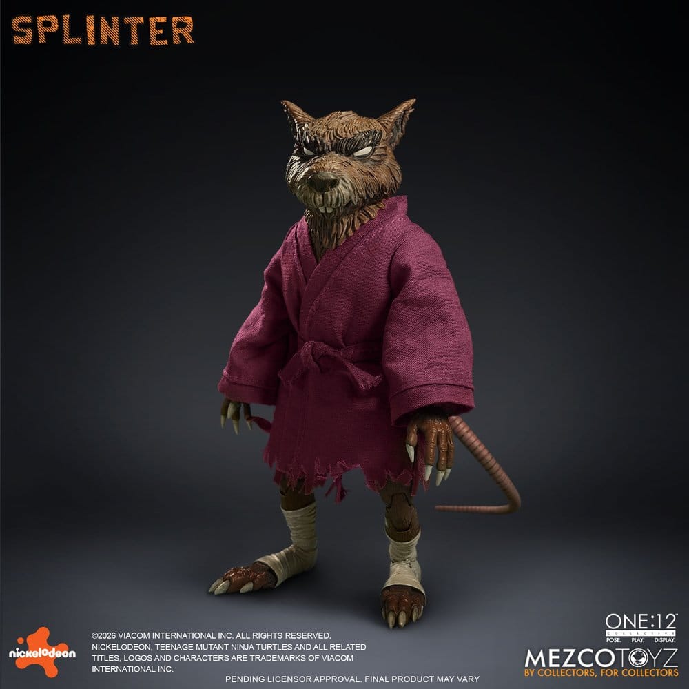 Mezco Toys Teenage Mutant Ninja Turtles One:12 Collective akční figurka 1/12 Splinter 17 cm
