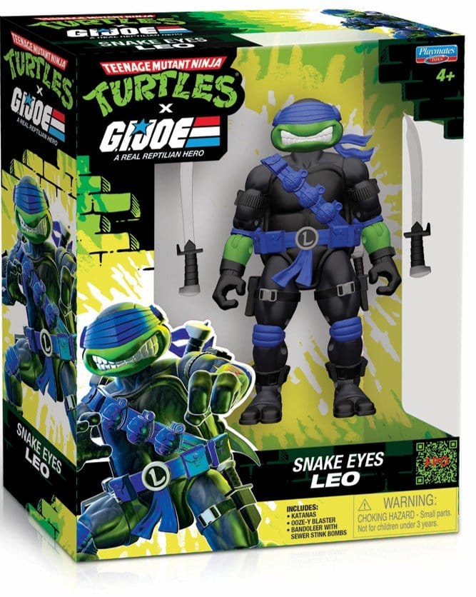 Playmates Teenage Mutant Ninja Turtles x G.I. Joe Crossover Classics akční figurka Leonardo x Snake Eyes 12 cm