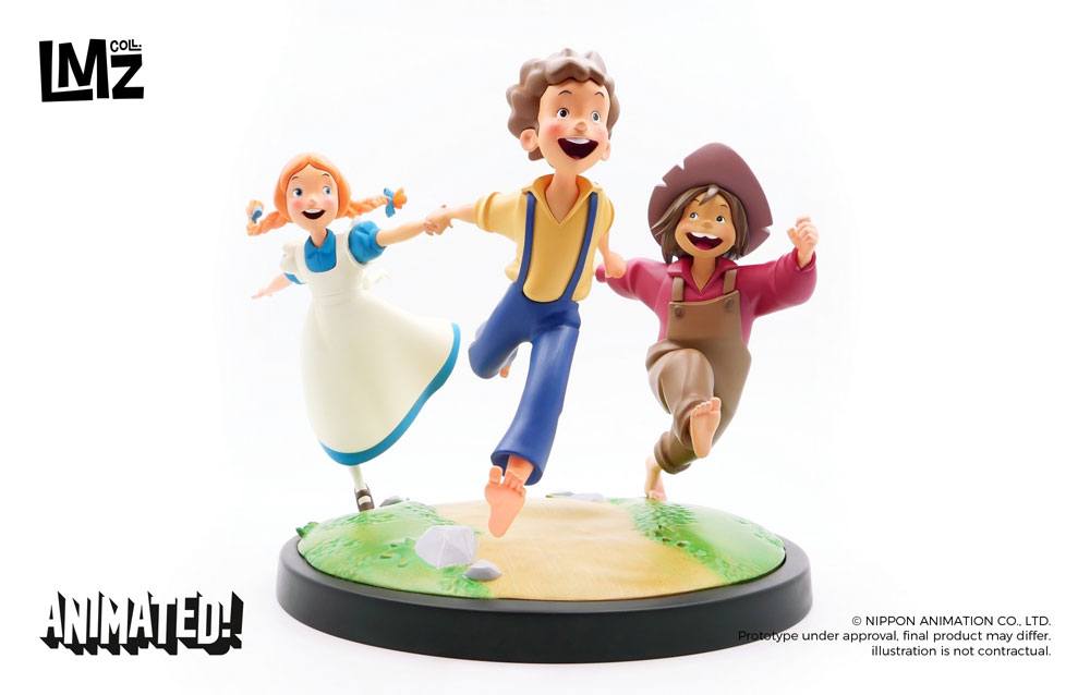 LMZ Collectibles The Adventures of Tom Sawyer Animated! soška Tom, Huck & Becky 23 cm