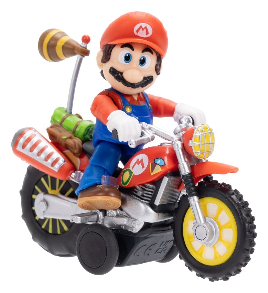 Jakks Pacific The Super Mario Galaxy Movie akční figurka with Pull Back Motorcycle Mario 6 cm