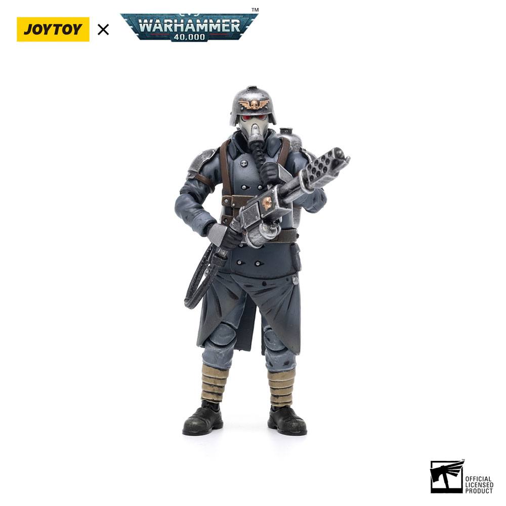 Joy Toy (CN) Warhammer 40k akční figurka 1/18 Death Korps of Krieg Veteran Squad Guardsman with Flamer 10 cm