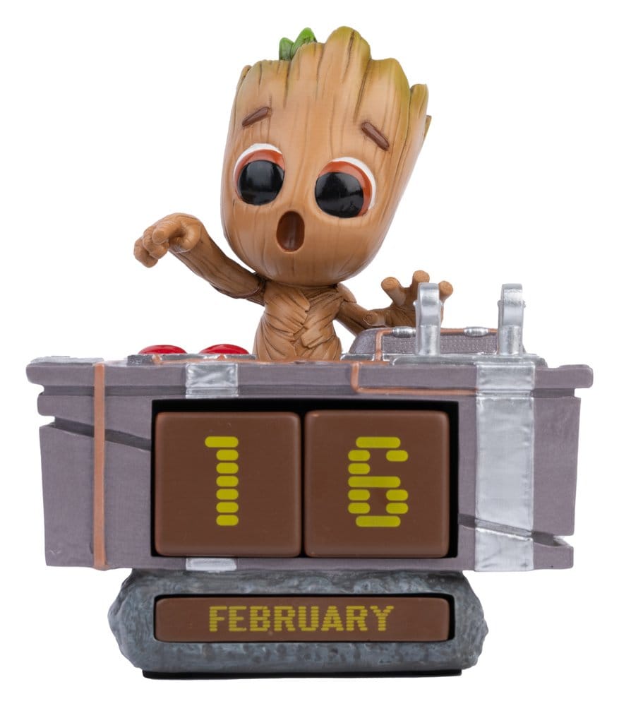 Grupo Erik Marvel 3D Perpetual Kalendář Groot Death Button 12 cm