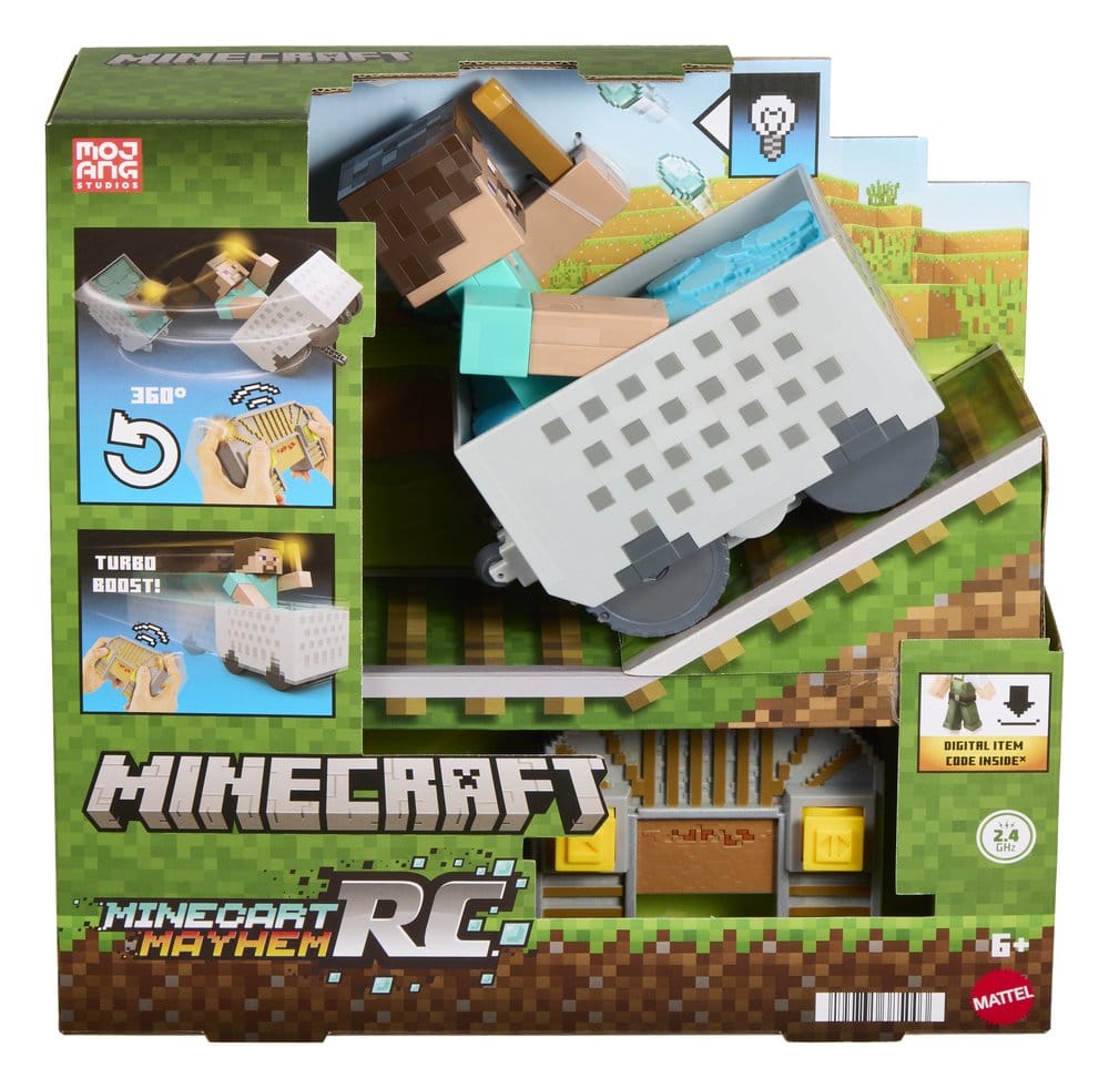 Mattel Minecraft RC Vehicle Steve in Minecart