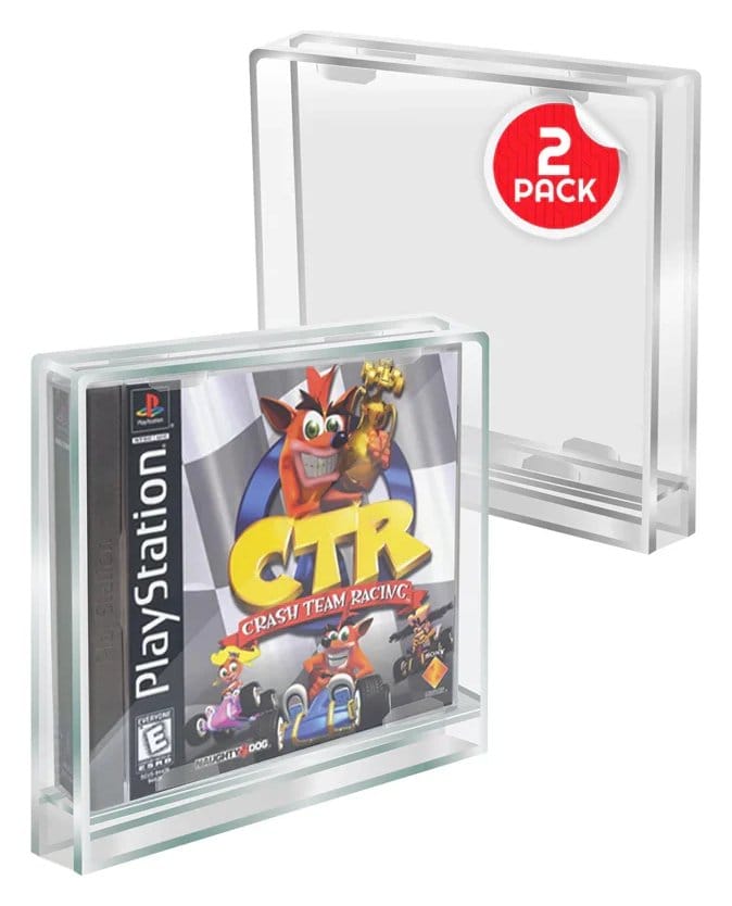 Evoretro Acrylic Case 2-Pack for PlayStation 1